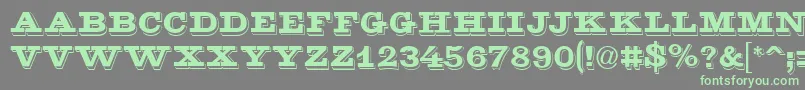 Laminacapsssk Font – Green Fonts on Gray Background