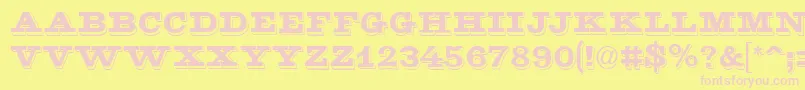 Laminacapsssk Font – Pink Fonts on Yellow Background