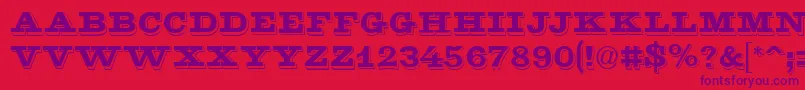 Fonte Laminacapsssk – fontes roxas em um fundo vermelho
