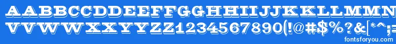 フォントLaminacapsssk – 青い背景に白い文字