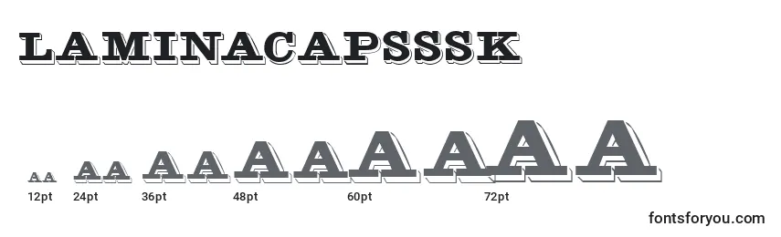 Размеры шрифта Laminacapsssk