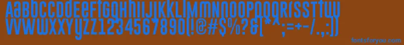 GoboldUplow Font – Blue Fonts on Brown Background