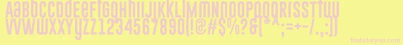 GoboldUplow Font – Pink Fonts on Yellow Background