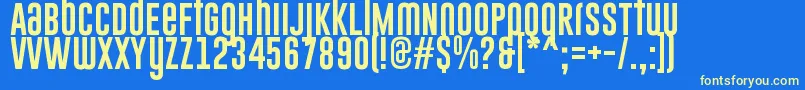 GoboldUplow Font – Yellow Fonts on Blue Background