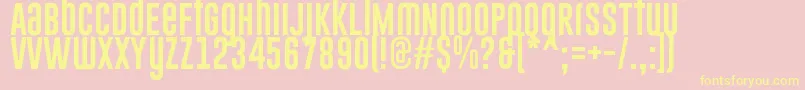 GoboldUplow Font – Yellow Fonts on Pink Background