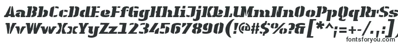 LinotypeAuthenticStencilBlackitalic-Schriftart – Schriften für Microsoft Word