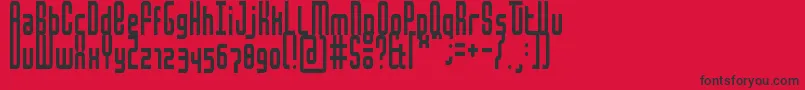 MochaCondensed Font – Black Fonts on Red Background