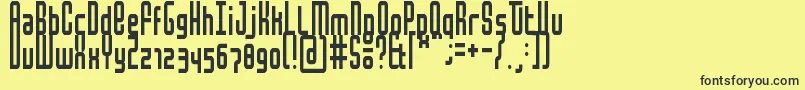 MochaCondensed Font – Black Fonts on Yellow Background