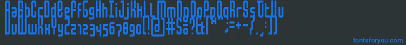 MochaCondensed Font – Blue Fonts on Black Background