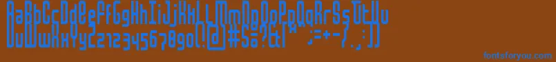 MochaCondensed Font – Blue Fonts on Brown Background