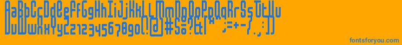 MochaCondensed Font – Blue Fonts on Orange Background