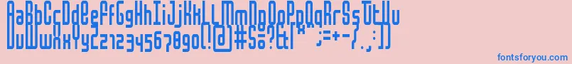 MochaCondensed Font – Blue Fonts on Pink Background