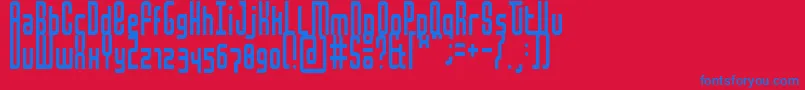 MochaCondensed Font – Blue Fonts on Red Background