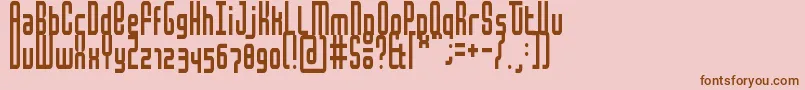 MochaCondensed Font – Brown Fonts on Pink Background