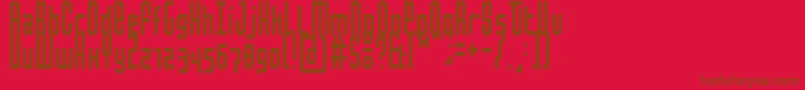 MochaCondensed Font – Brown Fonts on Red Background