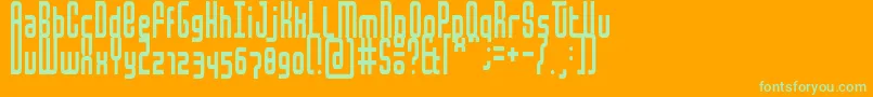 MochaCondensed Font – Green Fonts on Orange Background