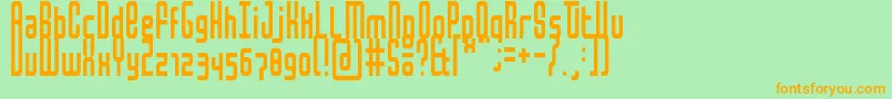MochaCondensed Font – Orange Fonts on Green Background