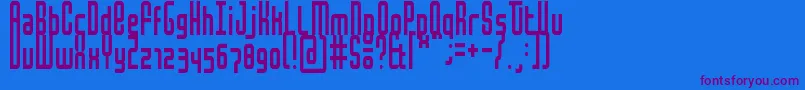 MochaCondensed Font – Purple Fonts on Blue Background