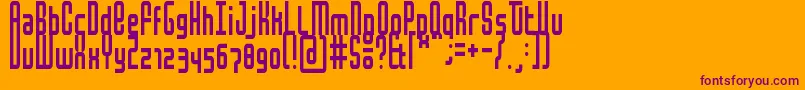 MochaCondensed Font – Purple Fonts on Orange Background