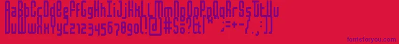 MochaCondensed Font – Purple Fonts on Red Background