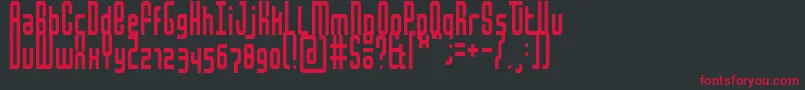 MochaCondensed Font – Red Fonts on Black Background