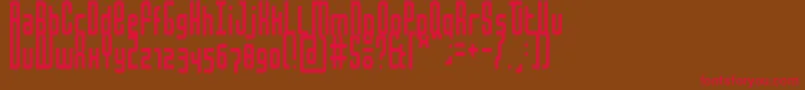 MochaCondensed Font – Red Fonts on Brown Background