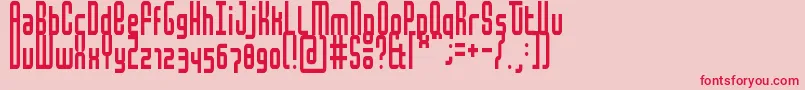 フォントMochaCondensed – ピンクの背景に赤い文字