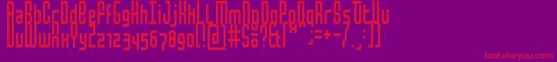MochaCondensed Font – Red Fonts on Purple Background