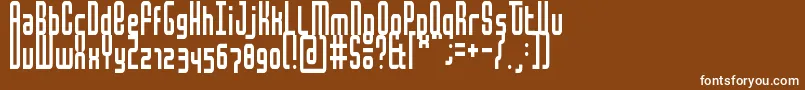 MochaCondensed Font – White Fonts on Brown Background