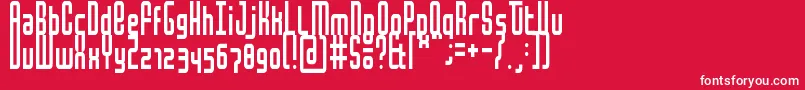 MochaCondensed Font – White Fonts on Red Background