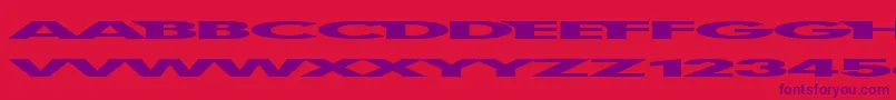 Police FirstBlind – polices violettes sur fond rouge