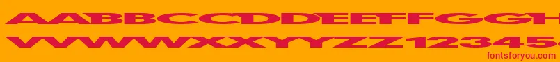 FirstBlind Font – Red Fonts on Orange Background