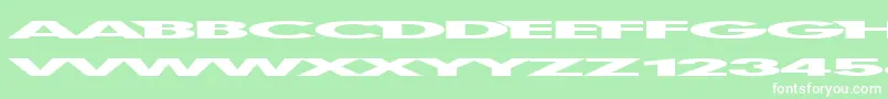 FirstBlind-Schriftart – Weiße Schriften auf grünem Hintergrund
