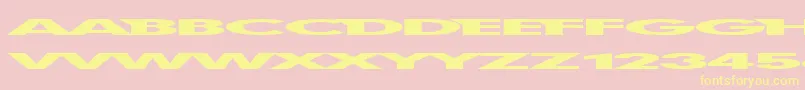 FirstBlind Font – Yellow Fonts on Pink Background