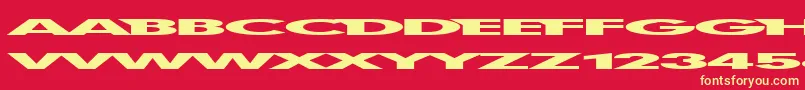 FirstBlind Font – Yellow Fonts on Red Background