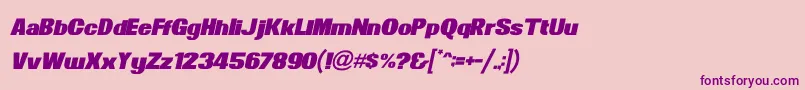NewsOfTheWorldItalic Font – Purple Fonts on Pink Background