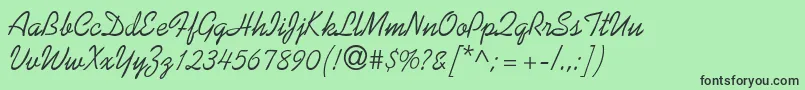 KalingdbNormal Font – Black Fonts on Green Background