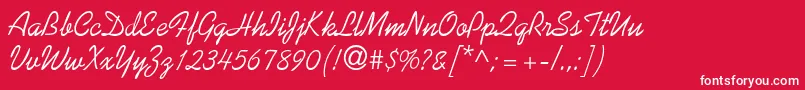 KalingdbNormal Font – White Fonts on Red Background