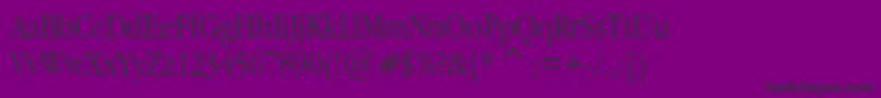 GaramondNarrowPlain.001.022 Font – Black Fonts on Purple Background