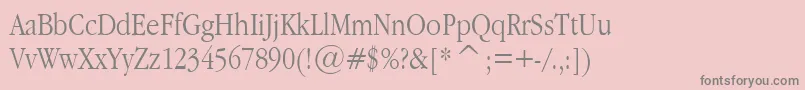 GaramondNarrowPlain.001.022 Font – Gray Fonts on Pink Background