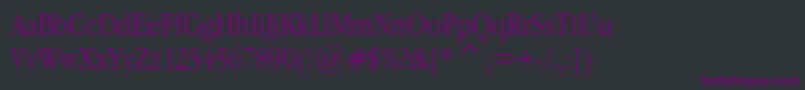 GaramondNarrowPlain.001.022 Font – Purple Fonts on Black Background