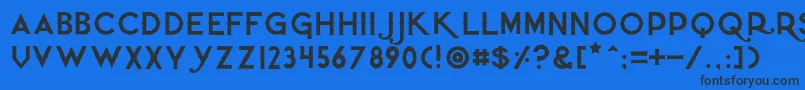 Quietthief Font – Black Fonts on Blue Background