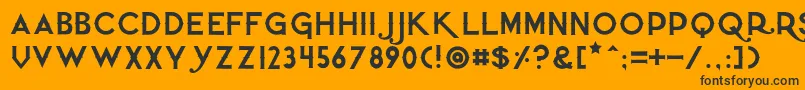 Quietthief Font – Black Fonts on Orange Background