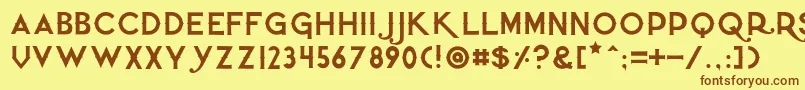 Quietthief Font – Brown Fonts on Yellow Background