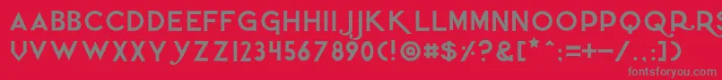 Czcionka Quietthief – szare czcionki na czerwonym tle