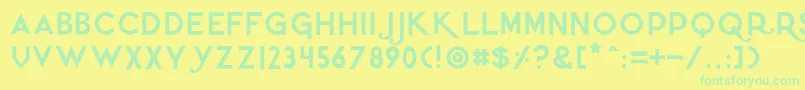 Quietthief Font – Green Fonts on Yellow Background
