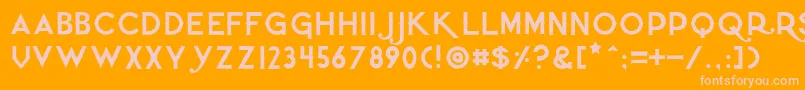 Quietthief Font – Pink Fonts on Orange Background