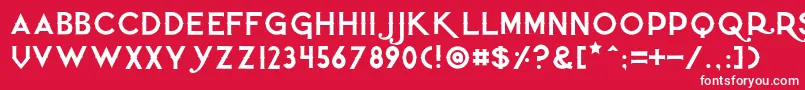 Czcionka Quietthief – białe czcionki na czerwonym tle
