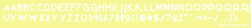 Quietthief Font – White Fonts on Yellow Background