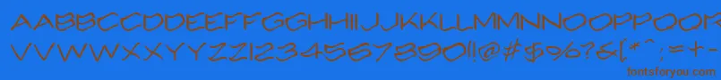 Alcohole Font – Brown Fonts on Blue Background